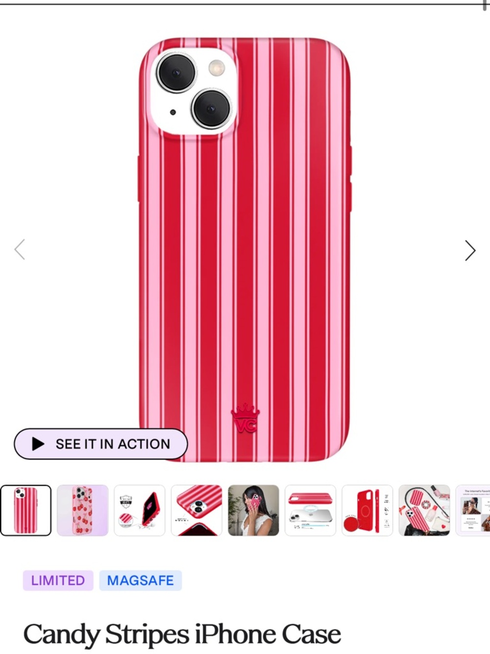 Velvet Caviar - candy stripe case